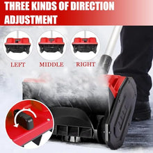 Home Snow Blower, Electric Cordless Snow Shovel, Folding Snow Blower Thrower with Brushless Motor, 26ft Throwing Distance for Snow Removal,Red-2Batteries