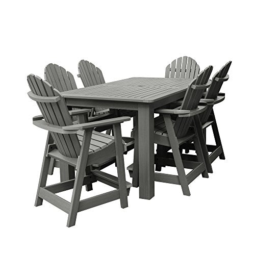 Highwood Hamilton 7pc Counter Height Dining Set 72" x 42" Coastal Teak