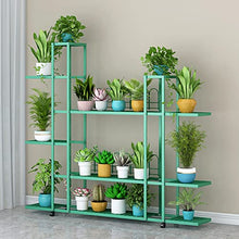 ZXFNVXC Metal 6 Tiered Plant Stand with Wheels and Brake Function Multi Storage Organizer Rack for Indoor and Outdoor Plants Corner Shelf for Easy Transfer and Supplementary Sunlight/Greenery
