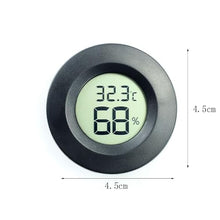 ASWRTYJO ABS Circular Embedded Electronic Digital Temperature Humidity Meter(D)