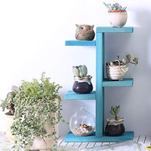 SIDUFHAOPKLL 4-layer Plant Stand Succulent Rack Wooden Shelf Indoor Coffee Bar Flower Pot for Patios Porches Office Decor(E)