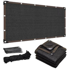 LJTGFHP 90% Sun Shade Cloth, 25 x 100 ft Shade Net Mesh Tarp with Grommets, Black Sunblock Cover for Outdoor Patio Plants, Pergola, Greenhouse, Chicken Coop, Backyard, Balcony