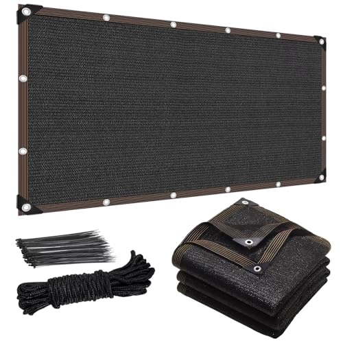 LJTGFHP Sun Shade Sail 16x37 ft Rectangle Black UV Block Sunshade for Backyard Yard Deck Patio Garden Outdoor Activities and Facility