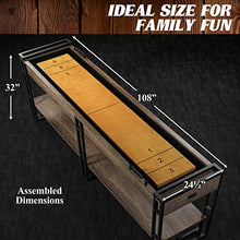 Barrington Billiards 9' Lexington Shuffleboard Table Scratch-Resistant Wood Grain/Black