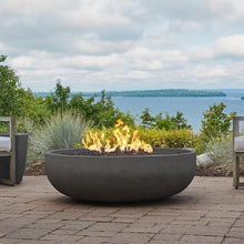 BBQGUYS Grand Lake 48 Inch Round Concrete Propane Fire Bowl in Gray Signature