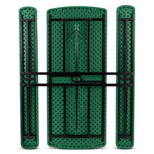 OEF Furnishings Heavy Duty Blow Molded Folding Picnic Table - Green, Black Frame