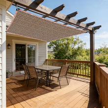 90% Outdoor Sun Shade Cloth, 21' x 47', Pergola, Deck, and Backyard Patio Sunshade with UV Protection, Heat Resistant HDPE Material, Reinforced Grommets (Coffee)