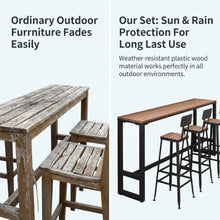 Outdoor Bar Table, Narrow Pub Height Table for Patio, Balcony Bar Tables