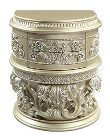 Acme Vatican Champagne Silver Wood Nightstand
