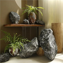 Leewertyu Non-Hollow Fake Stone, Artificial Landscape Rocks, Decorative Fake Rock, Fiberglass Faux Stone for Outdoor, Garden, Patio Decoration(20.9 * 33.5in)
