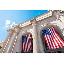 Homissor American Flag 12x18 Ft Large US Giant United State Flags Heavy Duty Outdoor Embroidered Stars for All Weather High Wind Sewn Stripes With 5 Brass Grommets