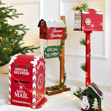 Christmas Mailbox Letter to Santa Claus, Wooden Retro Magic Outdoor Mailbox, Outdoor Christmas Decorations