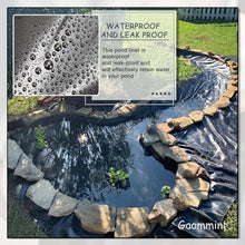 Gaommini HDPE Pond Underlay 4x5m 5x6m 6x7m 7x8m 8x10m 10x12m Garden Fish Pond Liners Sealing Film Pond Membrane for Outdoor Ponds Fountain Waterfall, Fish Pond Film(32.8x39.3ft)