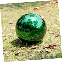 LUOESVTEN Garden Gazing Ball,Ornament Hollow Ball Mirror Finish Garden Ball,Gazing Balls, Garden Reflective Ball Stainless Steel Metal Grape Ball(Green,580mm)