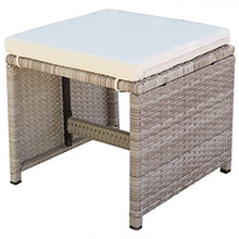 QINXIXINAIXI Garden Sofa Black Steel Frame Pe Rattan Tempered Glass Medium Chic Outdoor Furnishings Patio Furniture Set Poolside
