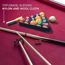 Hathaway Augusta 8-ft Pool Table with Burgundy Felt - Mahogany Finish