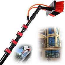 3-11M（ 12FT-36FT） Cleaning Photovoltaic and Solar Panels Water/Hose Fed Extendable Pole Window Cleaning Brush Equipment Cleaning Photovoltaic and Solar Panels