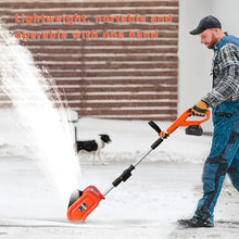 KJLYLPP Battery Snow Blower Detachable Design Cordless Snow Shovel, Adjustable Front Handle Lightweight and Portable, 20V 12-Inch 4-Ah Removable Battery