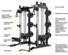 MiM USA Pro Master 1001 Smith Machine & Functional Trainer Home Gym Black