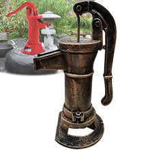 DYK&NX Antique Hand Water Pump, Handle Cast Iron Well Pump, Decorative Pump14.6 x 5.9 x 25.6 inch Pitcher Pump, for Easy Installation Fashion Pitcher Hand Pump for Yard Ponds Garden (Color : Bronze)