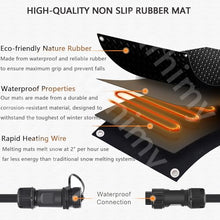 iumLeap Snow Melting Heated Mat, Non-Slip Rubber De-Icing Kit with Power Cord, 3in/h Speed Heated Pad for Outdoor Steps, Doorways, Driveway - 4 Pcs, 4 Pcs-10in*30in