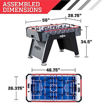 Hall of Games 56” Arcade Foosball Gaming Table Competition Size Black/Grey