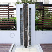 No Worries Products Stainless Steel Outdoor Shower Panel Black