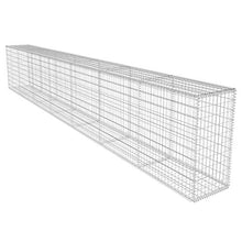Festnight Gabion Wall Basket with Cover Outdoor Decoration 19.7" x 1.6" x 3.3" 11