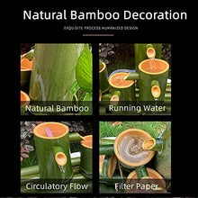 GenSDH Natural Bamboo Water Fountain with Pump, Water Features Decor Kit with Rotating Water Wheel, Feng Shui Zen Fountains, for Patio Garden Pond Fish Tanks, 50Cm,100cm