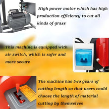 Banfluxion 220V 6-Blade Hay Cutter Pulverizer Red