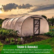 Farm Plastic Supply Clear Greenhouse Plastic Sheeting 6 mil 1 Year UV Resistant Polyethylene 60' x 80'