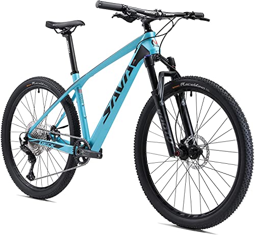 SAVADECK Carbon Fiber Mountain Bike 27.5x17 Black Blue
