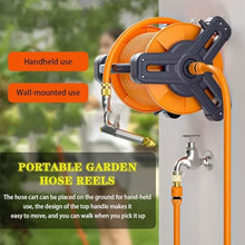 Wall Mounted Water Pipe Bracket for Hose Reel Truck, Portable Hose Reel for Household Floor Flushing Hose Truck, Sprinkler Tool (Hose Cart+30m Pipe)