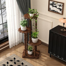 Corner Plant Shelf, 4 Tier Flower Pot Holder, Plant Stand Indoor for Patio Garden Balcony Living Room Corner(Black)