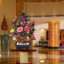 SYRIS Simulation Potted Plants Bonsai Tree Lobby Crafts Jade Carving Peony Bonsai Living Room Home Snei Decorations Office Floor Decorations Fake Plant Greenery Decor for Desk