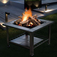 Outdoor Fire Pit Portable Campfire and Wood Brazier, Outdoor Garden Backyard Fireplace Barbecue Table Set, 79cm/29.9" (Color : Kit-1) (Kit 3)