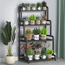 ZOCWJK Indoor Plant Stand 4Tier Metal Plant Stand, Heavy Duty Ladder Flower Pot Holder Indoor Outdoor Multiple Planter Display Rack Plant Storage Shelf for Garden Balcony Corne,A-60x40x102cm