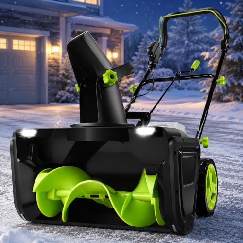 Electric Snow Shovel, 3500w Cordless Snow Blower, 20-Inch Clearing Width 6Batteries