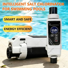 DmqChry Salt Chlorine Generator for 42,000 Gal Above/In Ground Pool, Salt Water Pool Chlorinator System with Smart APP Control, Self-Cleaning Titanium Cell, LED-Screen Control Panel, IPX5 42000Gal