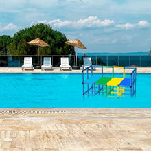 Funphix Outer Railing Swimming Pool Platform for Toddlers and Kids – Learn to Swim Outdoor Playset – Multi-Level Toddler Swim Platform for Swim School, Backyard Pool – Colorful Kids Pool Equipment