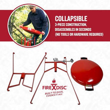 FIREDISC Original 380 Tall Outdoor Portable Propane Cooker in Fireman Red TCGFD22HRR, Camping, Backpacking, and Camping Grill, Single Burner Stove and Tailgate Essential