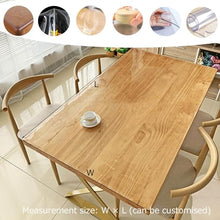 QUANGJN Clear Table Protector 1.5mm Thick Custom Size Transparent PVC Tablecloth for Home Dining Kitchen Office Desk Clear Table Cover,A-140x280cm