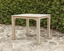 Martha Stewart by POLYWOOD® Chinoiserie Parsons 38" Square Dining Table in Slate Grey