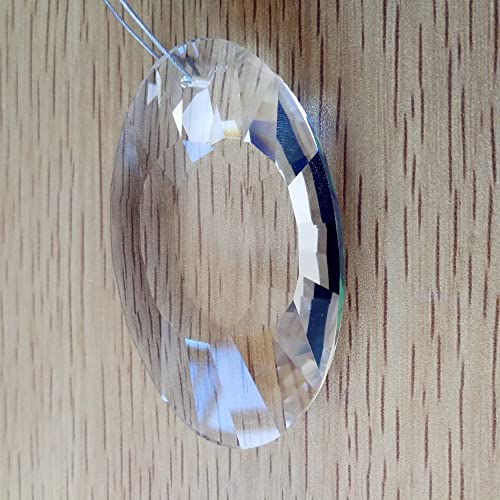 50pcs/lot 76mm Clear Lighting Suncatcher Hanging Prisms Crystal Pendants For Chandelier Parts Decoration
