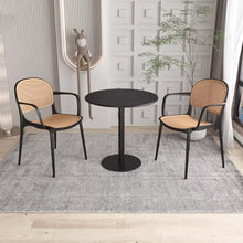 Whnoorher Bar Table Round High Pub Table Cocktail Tables for Parties Dining Room Living Room and Wedding Coffee Shop with Metal Frame - Black A(Black,A-70x70x104cm)