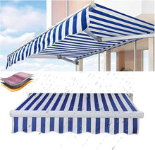 Manual Retractable Awning Door Window Awning Shelter Outdoor Canopy Home Deck Canopy with Manual Crank Handle（Frame Included ）