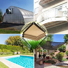 YSUEFIJO Shade Cloth Plant Net Cover 39.4x39.4ft Garden Shade Mesh Sunblock UV Resistant Net Beige Thicken Encryption 90% Shade for Plant Cover Pergola, Greenhouse, Heavy Duty with Grommets