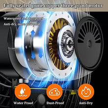 DFEDHF 90° Oscillating Misting Fan with 11 Gallon Tank Outdoor Fan Industrial Fans 26/30 Inch Black Pedestal Fan for Patios Outdoor Cooling Fan Misters, 320W/26in