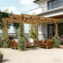 Arched Pergola with Trellis for Outdoor Garden Support