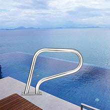 3-Bend Swimming Pool Handrails Easy-to-Install Safety Rails Silver Stainless Steel